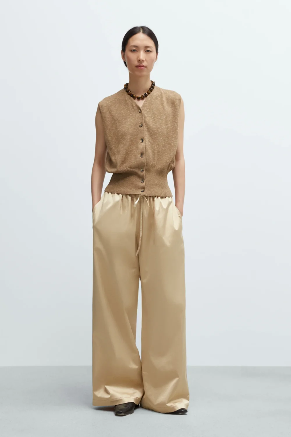 FLECKED COTTON WAISTCOAT