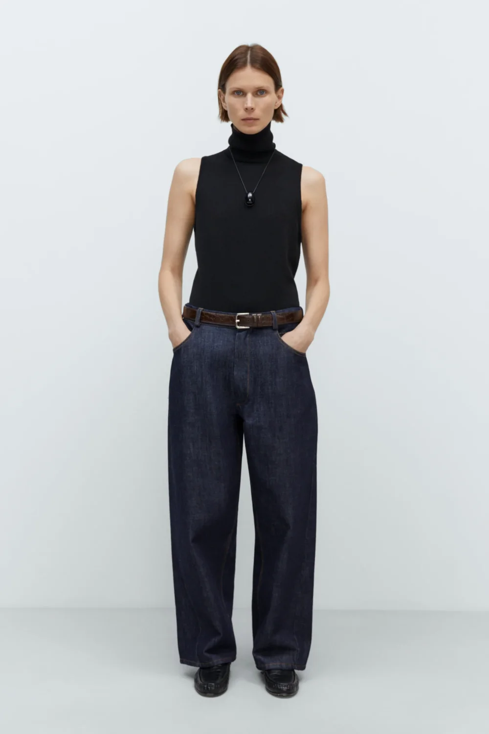 DENIM STRAIGHT PANTS