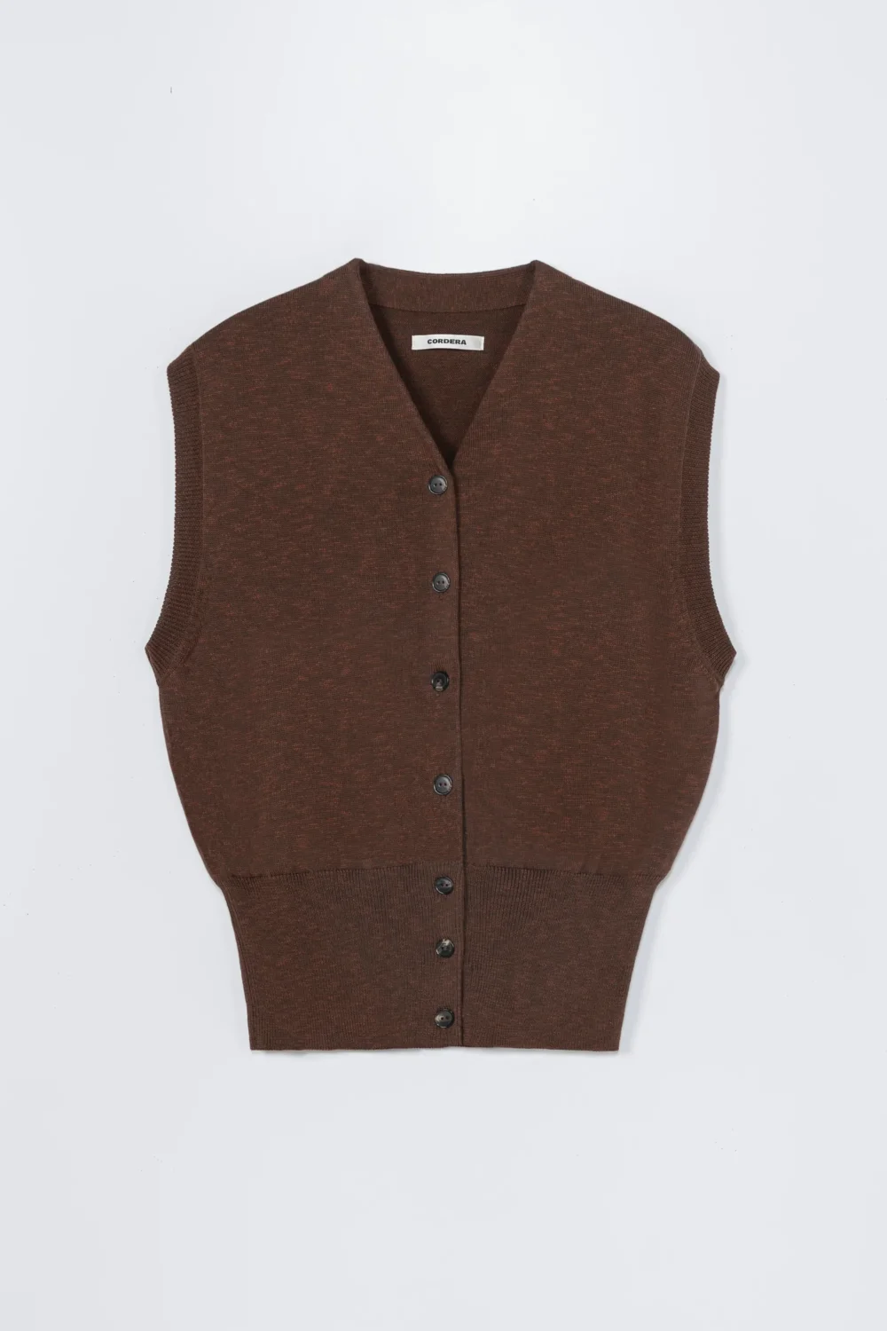 FLECKED COTTON WAISTCOAT - 4