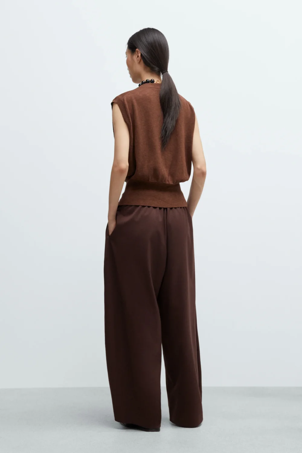 FLECKED COTTON WAISTCOAT - 3