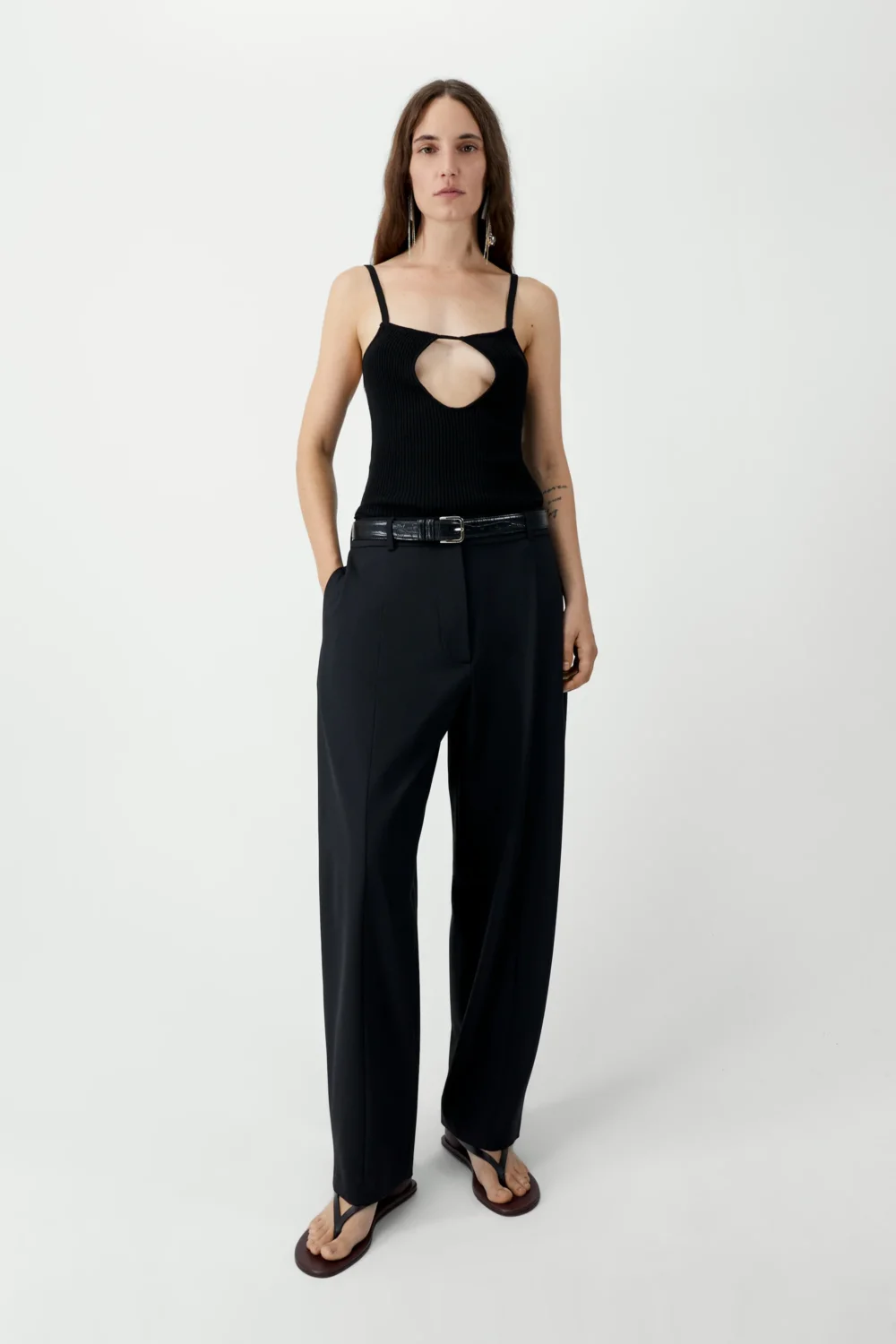 TAILORED BARREL PANTS