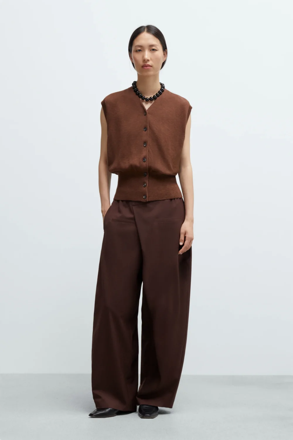 FLECKED COTTON WAISTCOAT