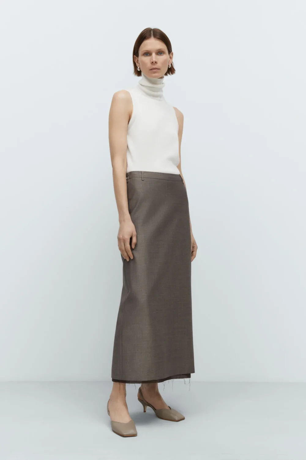 TAILORING MOHAIR LONG SKIRT