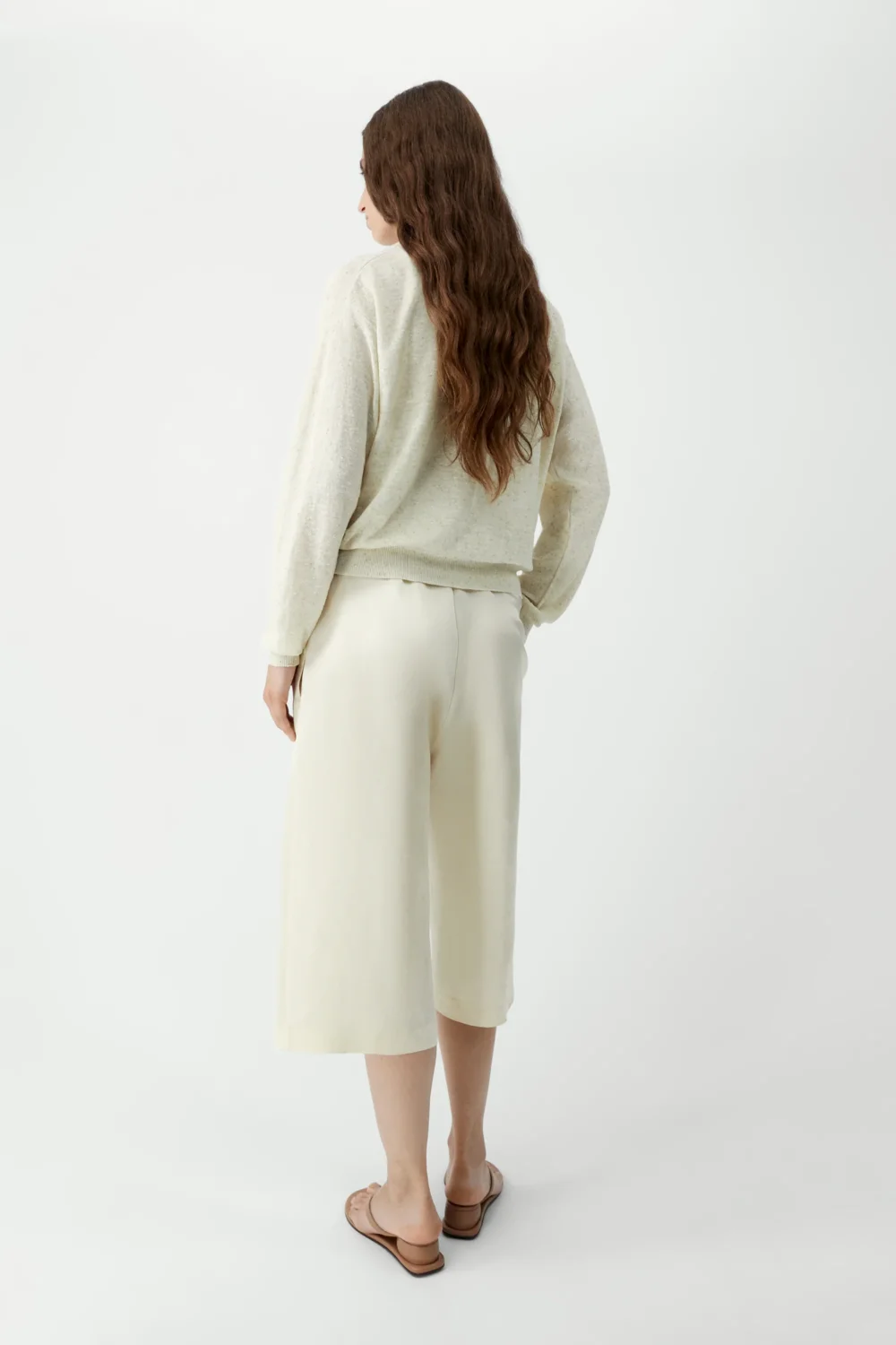 LINEN & COTTON FLECKED CARDIGAN - 3