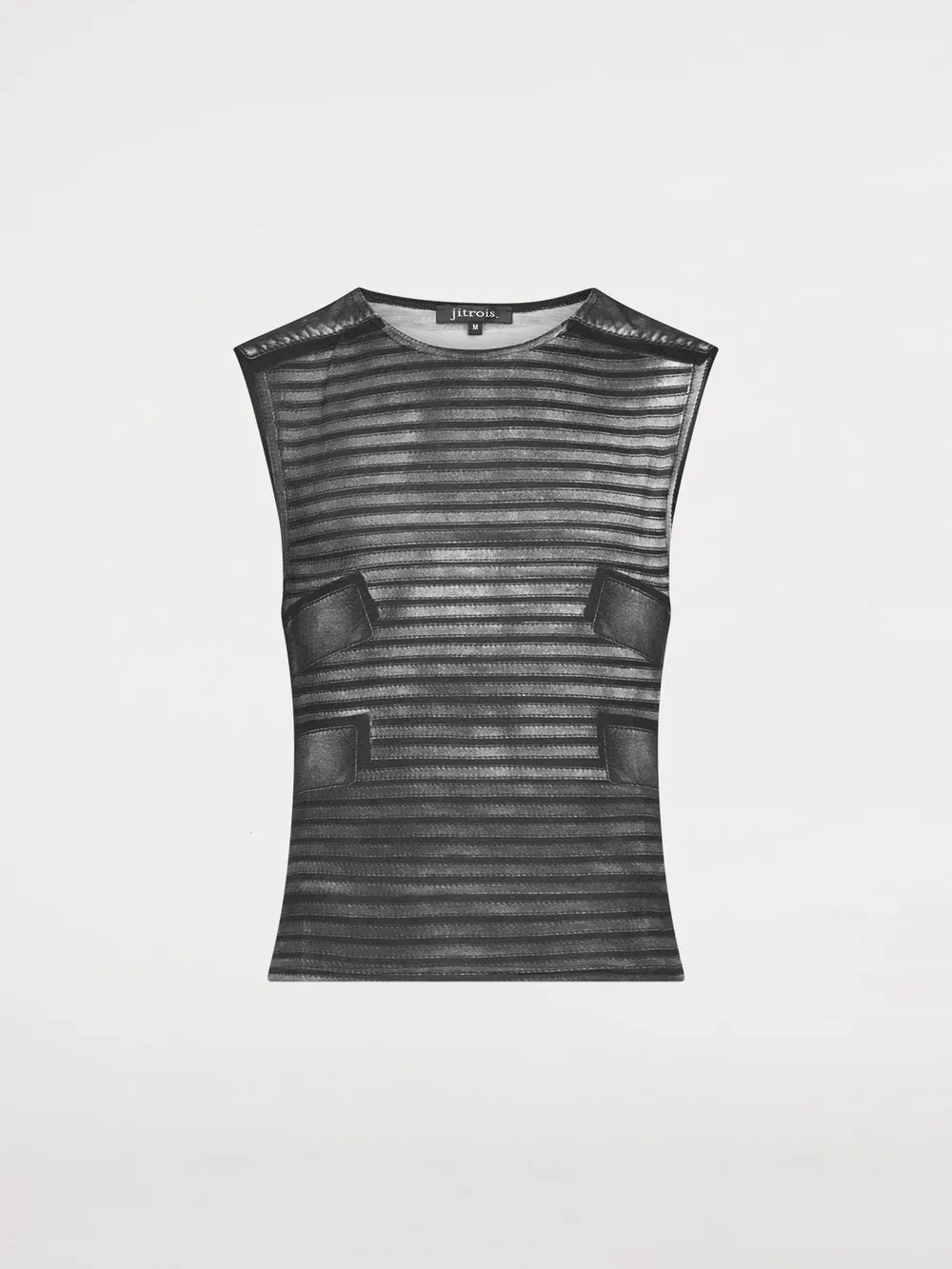 CESAR Printed Sleeveless T-Shirt Illusion