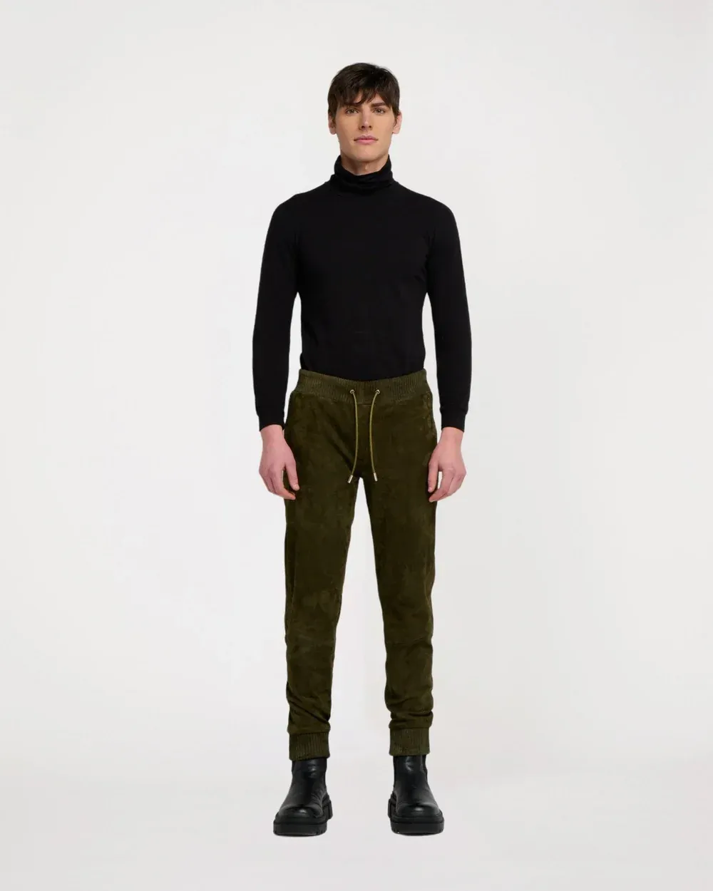 JOGGING Stretch Lamb Suede Jogger Pants