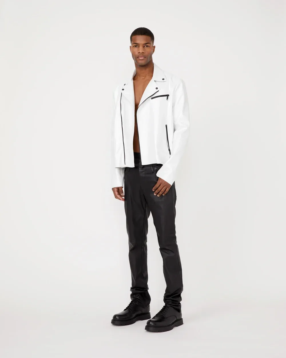 Mercury White Leather Jacket