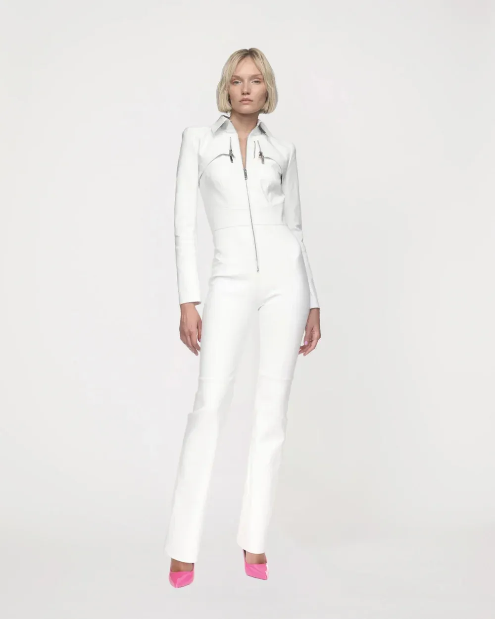 FAYE — Modular Stretch Lambskin Leather Jumpsuit