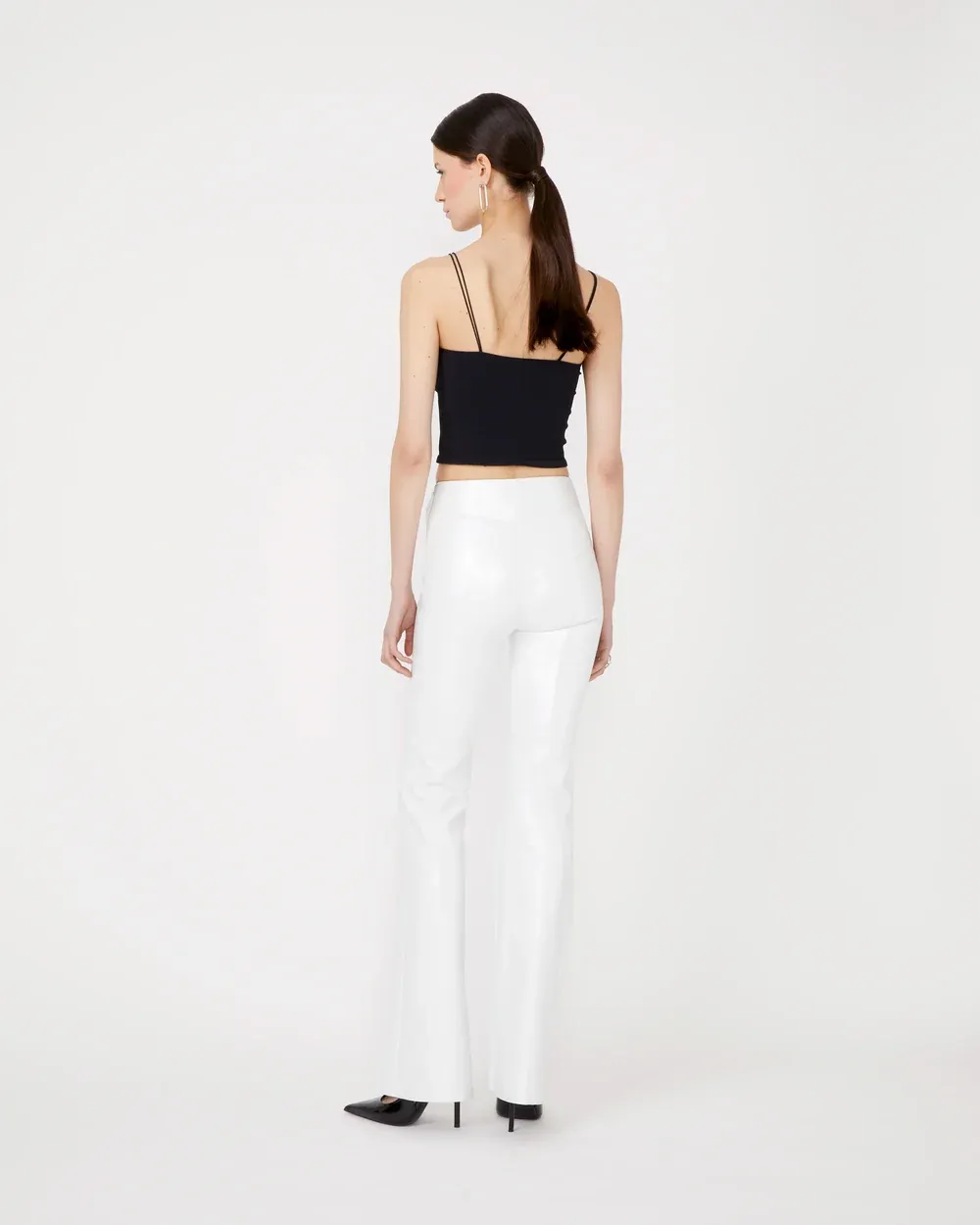 NIKI Flared — Stretch Lambskin Leather Trousers - 2