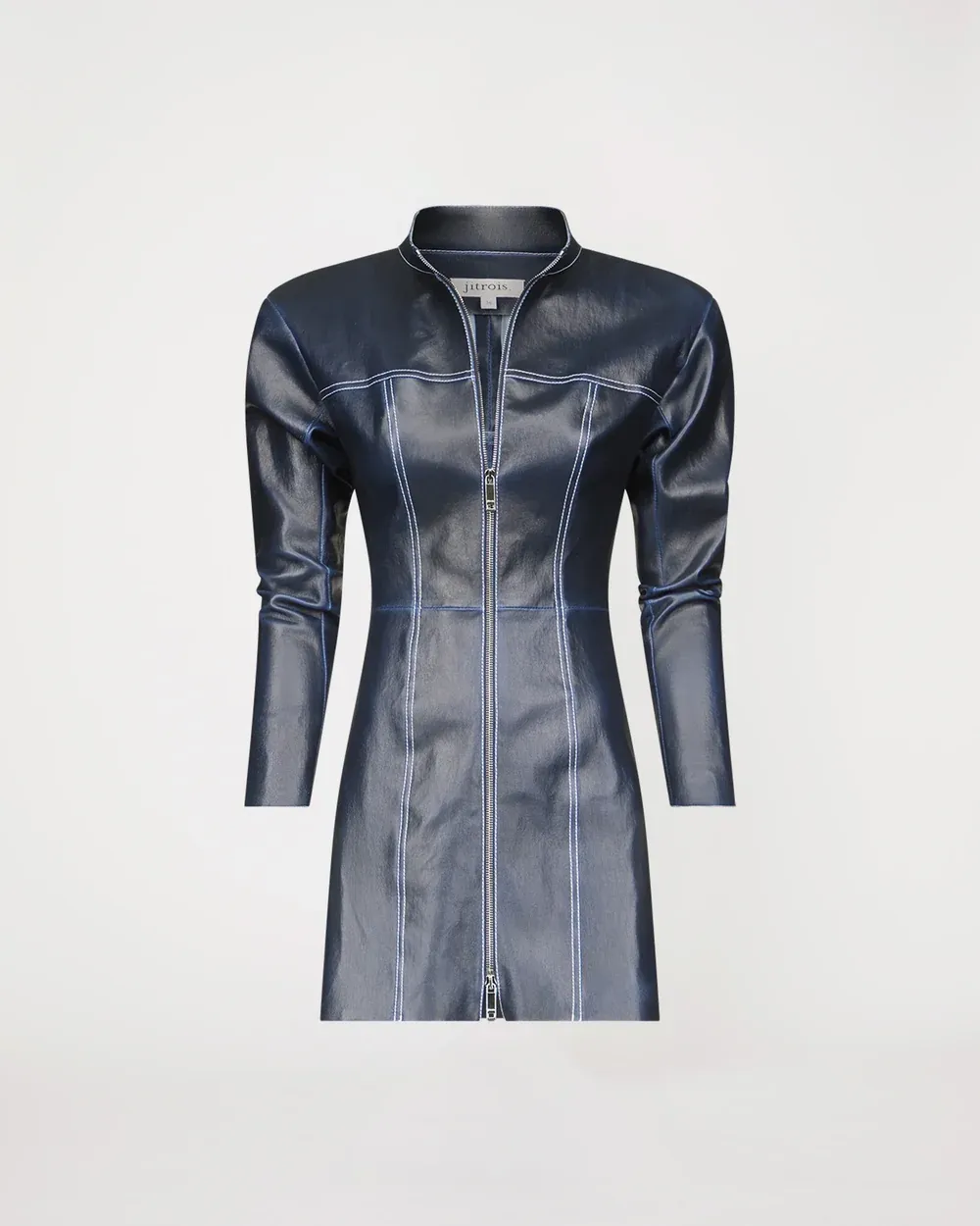 STELLAR Skin Jean Stretch Leather Dress Blue