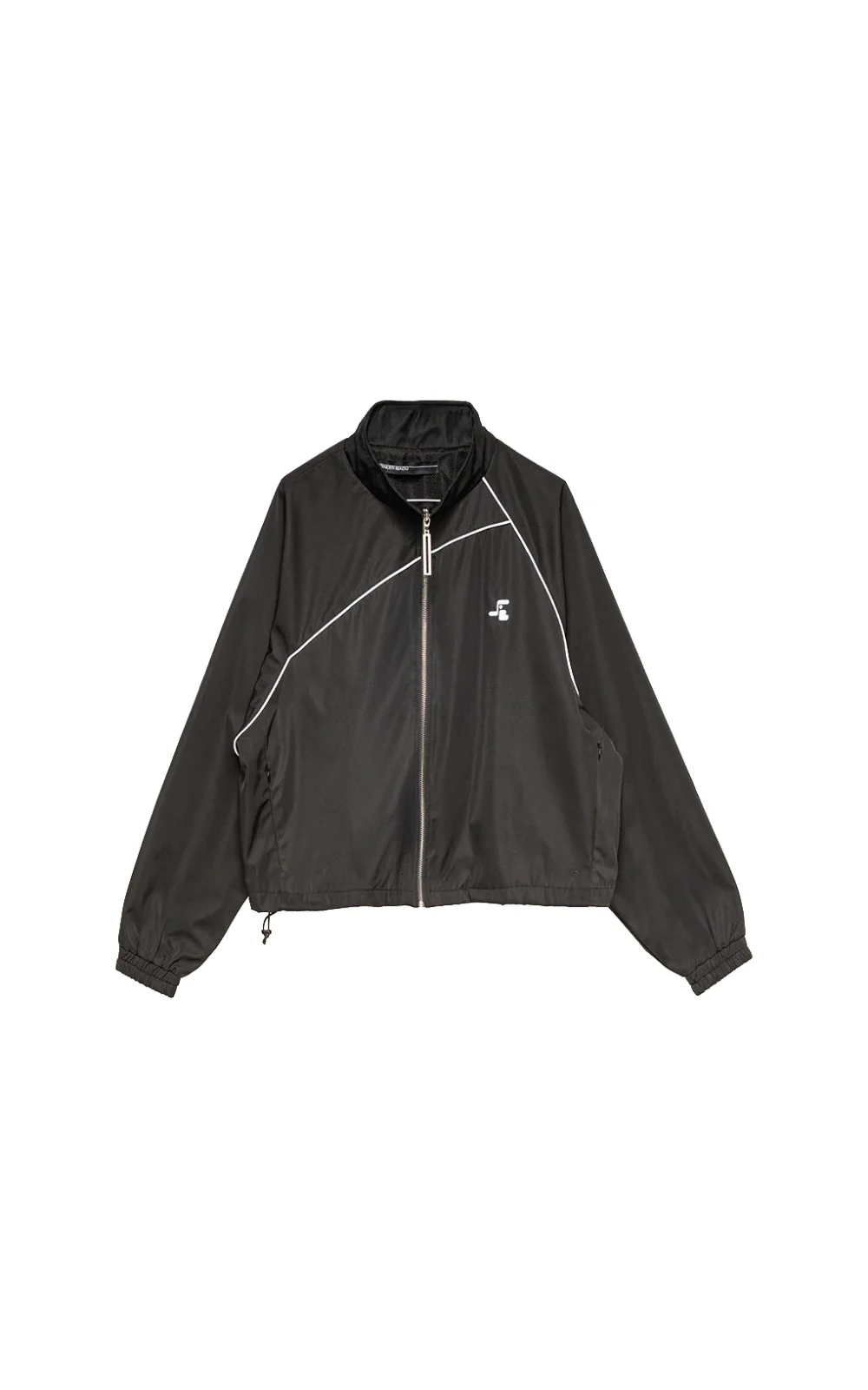 REFLECTIVE TRACK JACKET IN BLACK - 2