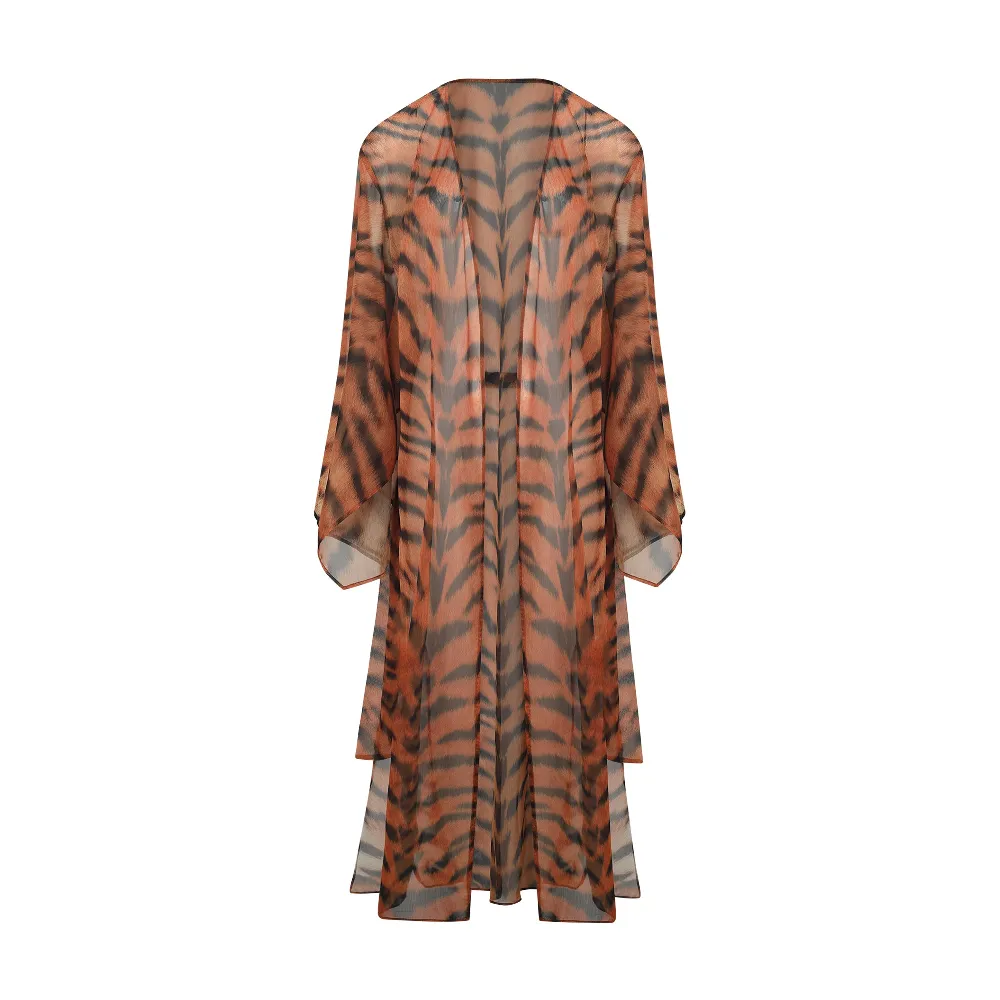 Tiger Print Cover-Up Resort Robe