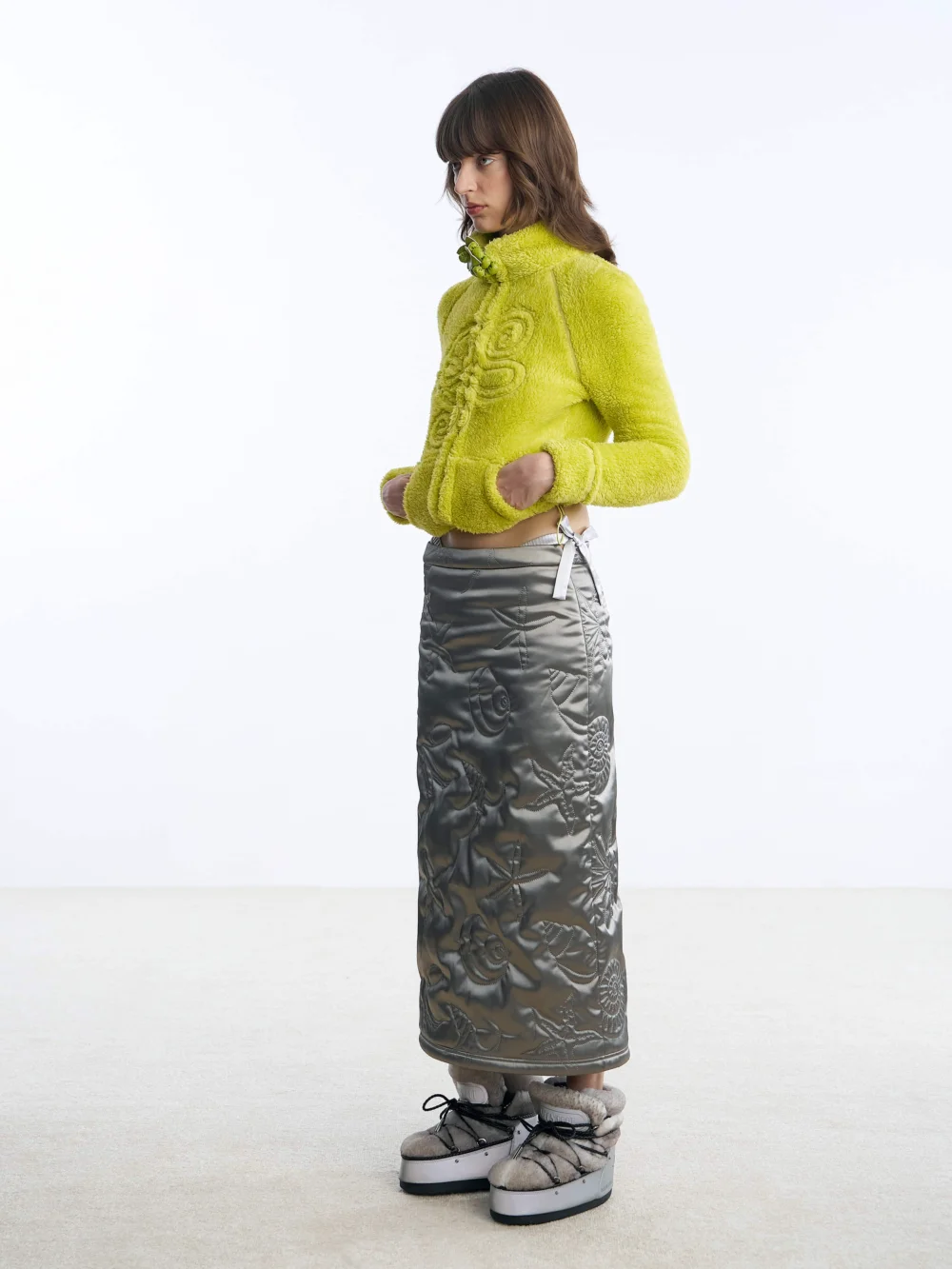 Gray shell puffer skirt - 4