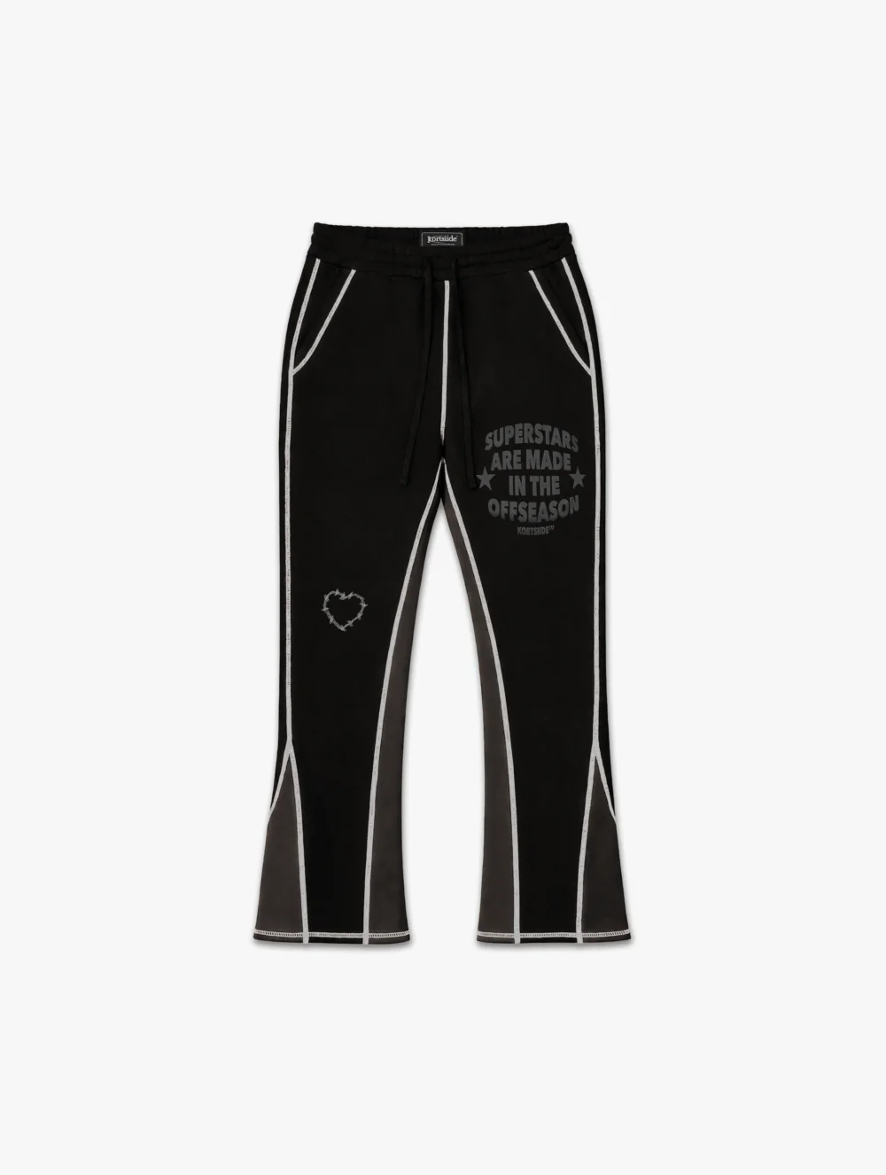 SUPERSTAR STITCHED FLARED JOGGER | TRIPLE BLACK