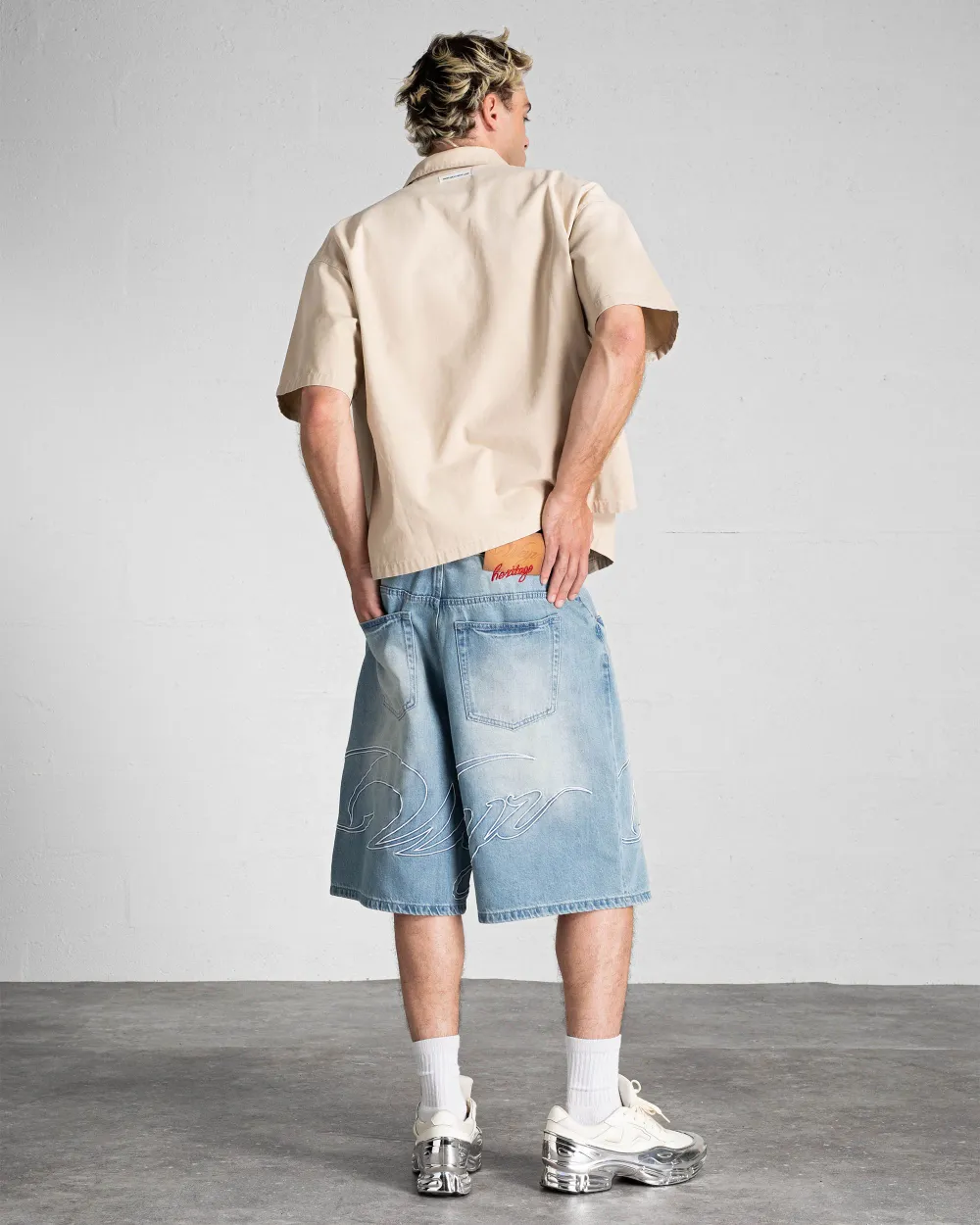 "HERITAGE" Denim Short - Washed Light Blue - 5