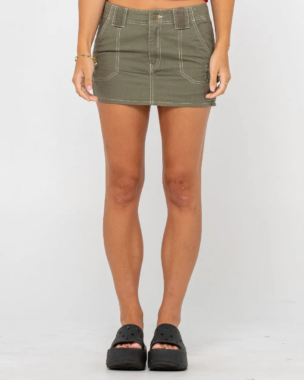 Dirtbag Cargo Low Rise Mini Skirt