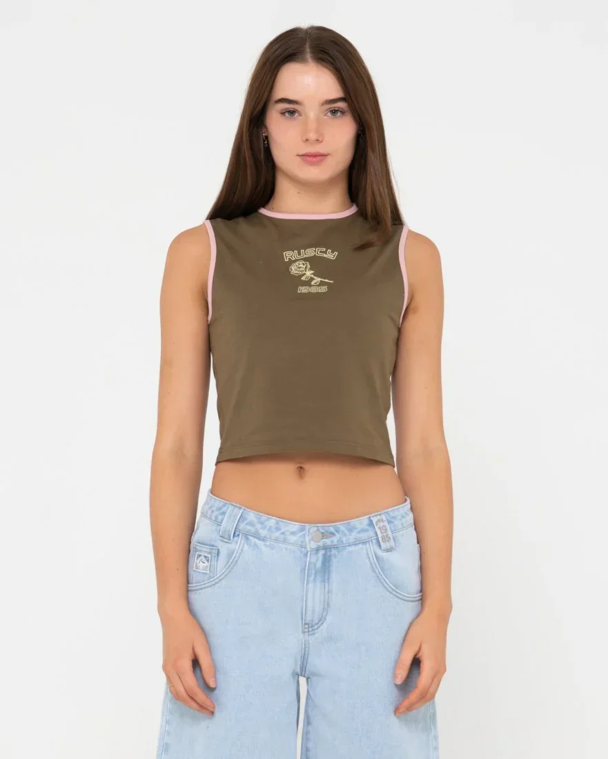 RUSTY ROSE SLIM FIT SLEEVELESS TANK