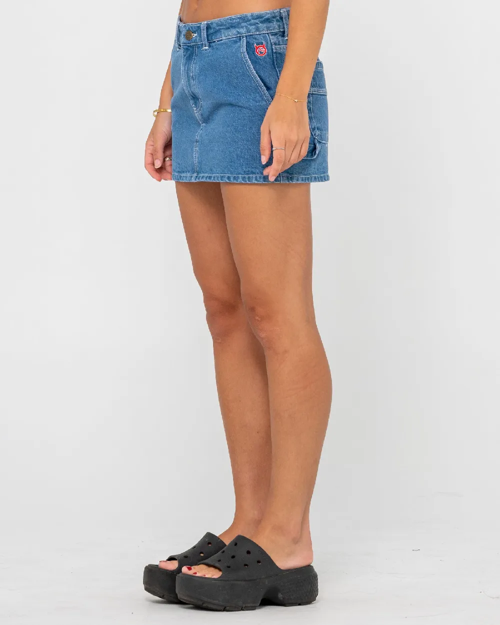 Billie Low Rise Denim Mini Skirt - 3