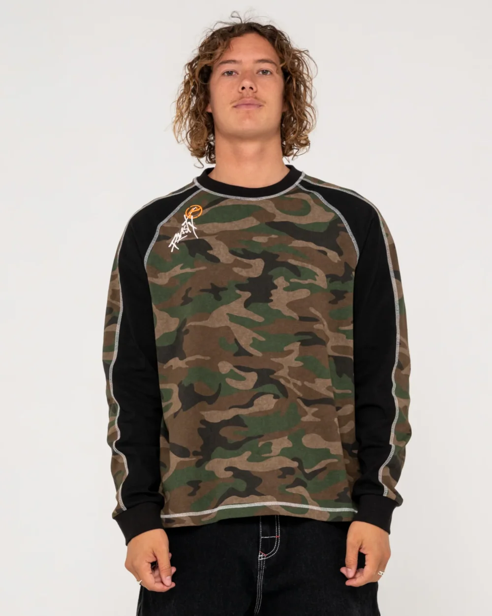 Woof Raglan Long Sleeve Tee
