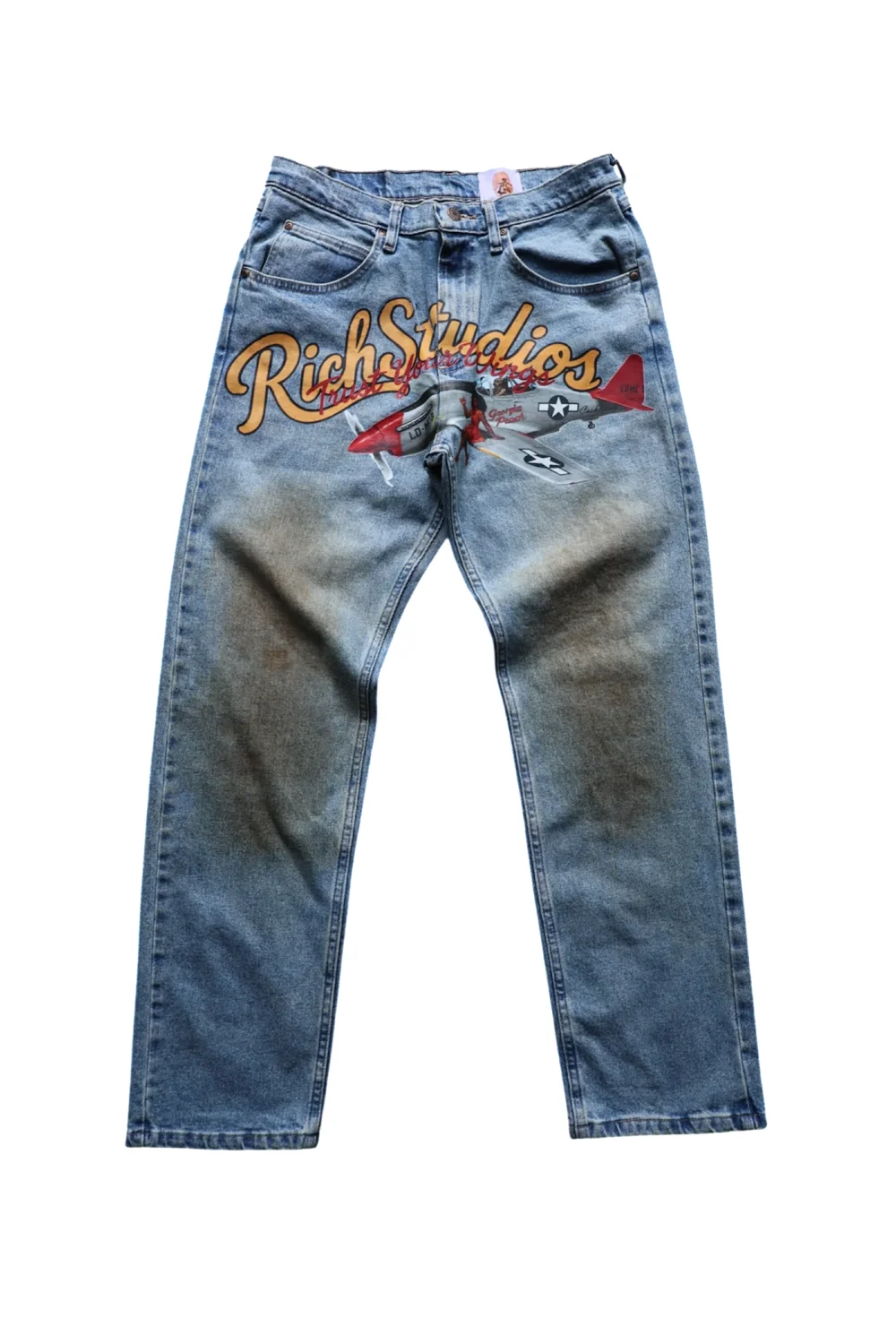 Rich Studios x Cashleticz Flying Ace Denim V2(Red Tails)