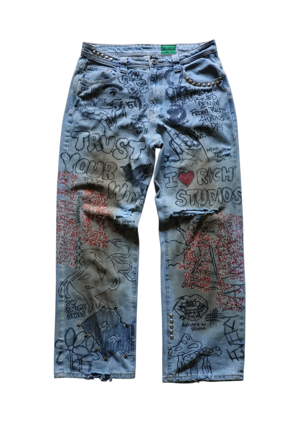Everyday “Graffiti” Baggy Denim