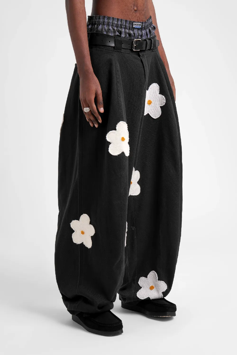 FO Baggy Trou - Black - Flower Edition