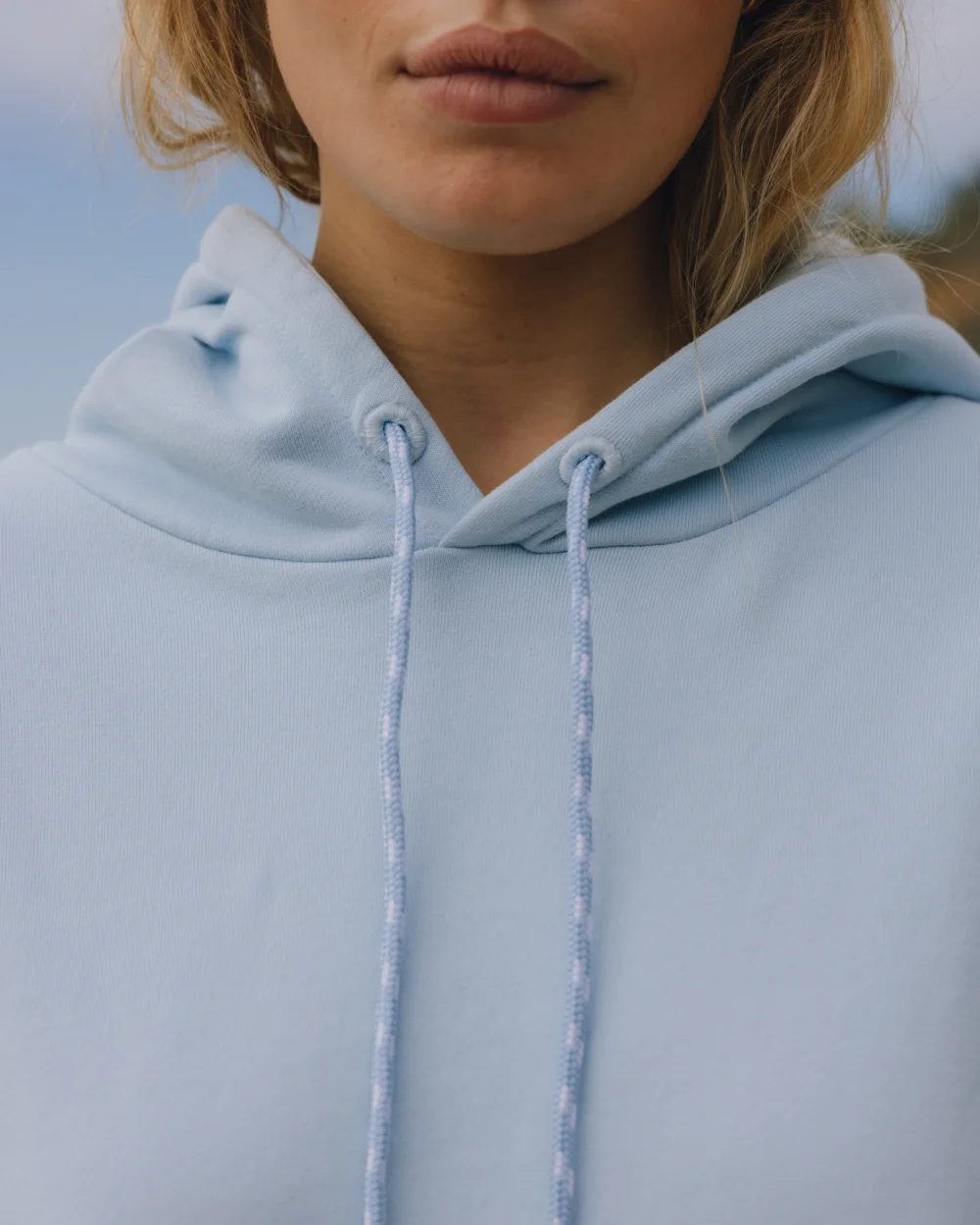 Oversized Paracord Hoodie - Powder with Monochrome Patch - 3