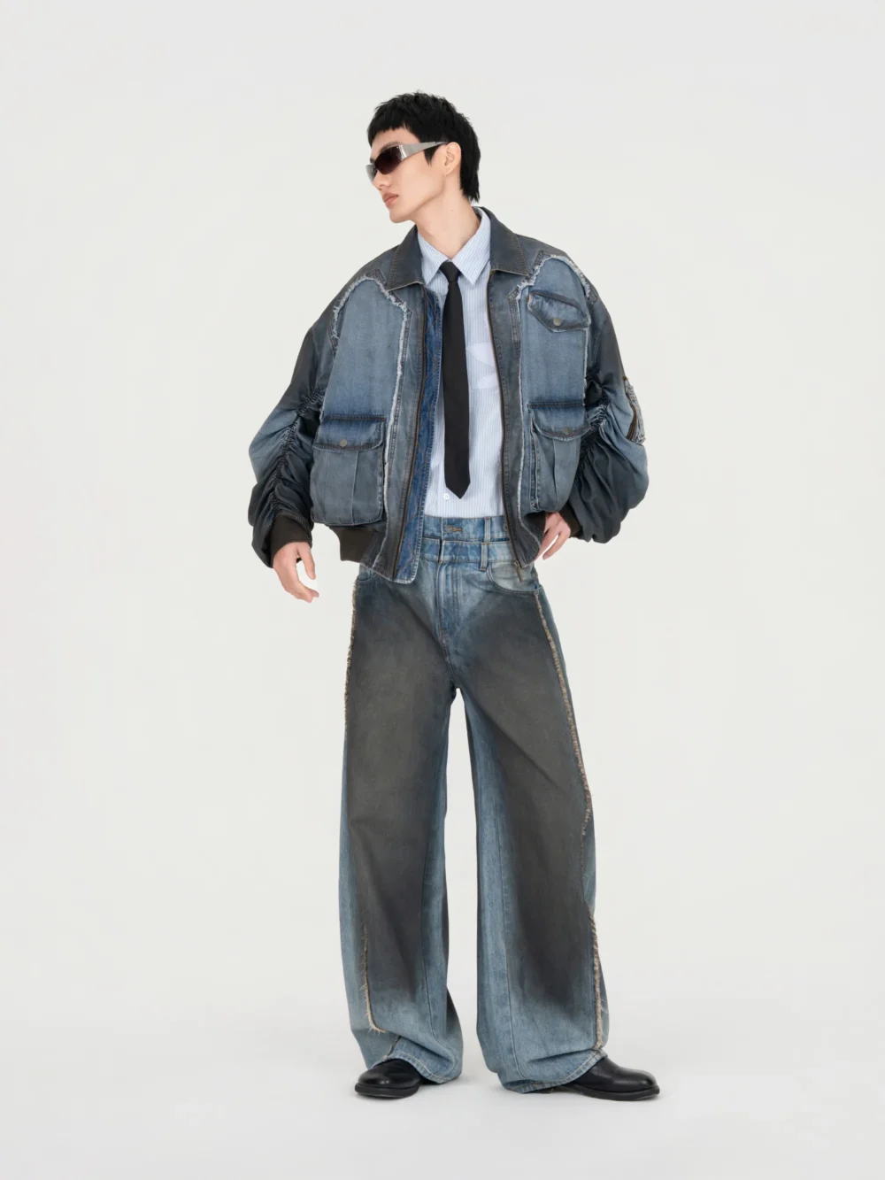 INDIGO GRADIENT DENIM JACKET