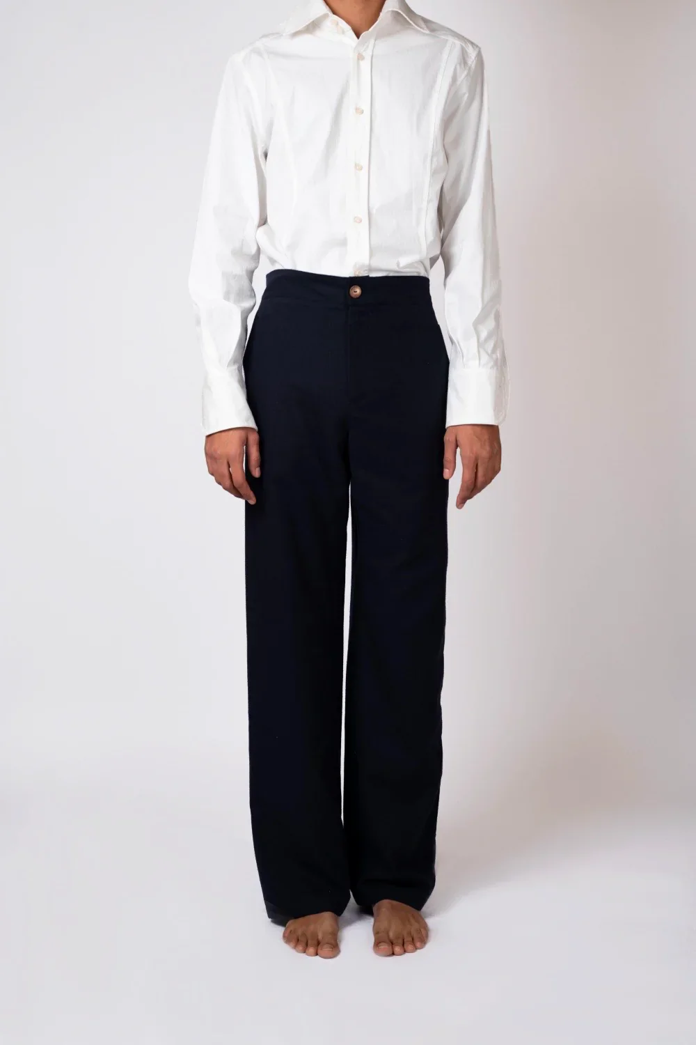PANTALON CAPON TWILL BROSSÉ NAVY