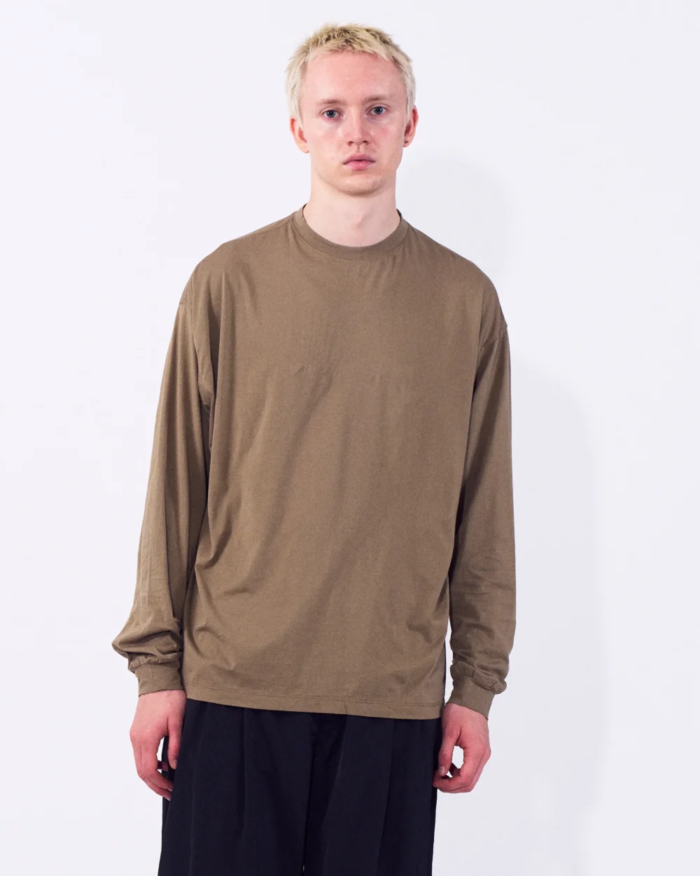 Suvin Cotton Yoke T-Shirt Long Sleeves - 3