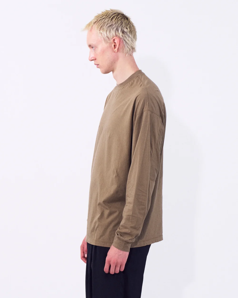 Suvin Cotton Yoke T-Shirt Long Sleeves - 4