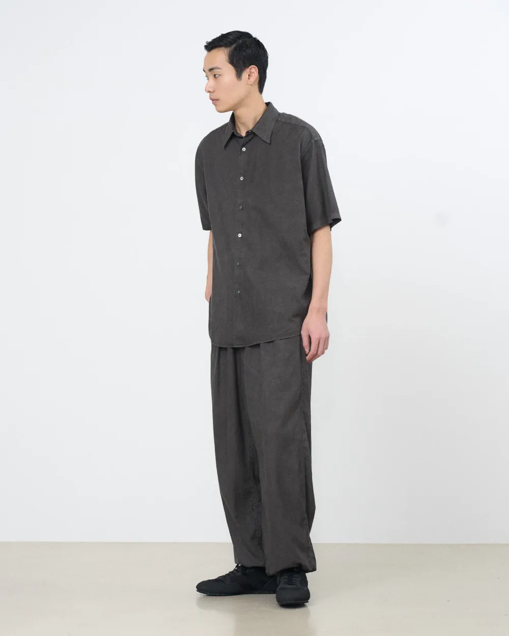 Cotton Silk Twill Garment-Dyed Loosed Shirt - 3