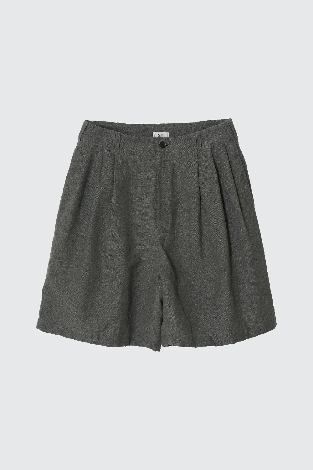 Wool Linen Weather Cloth 3pleated Shorts