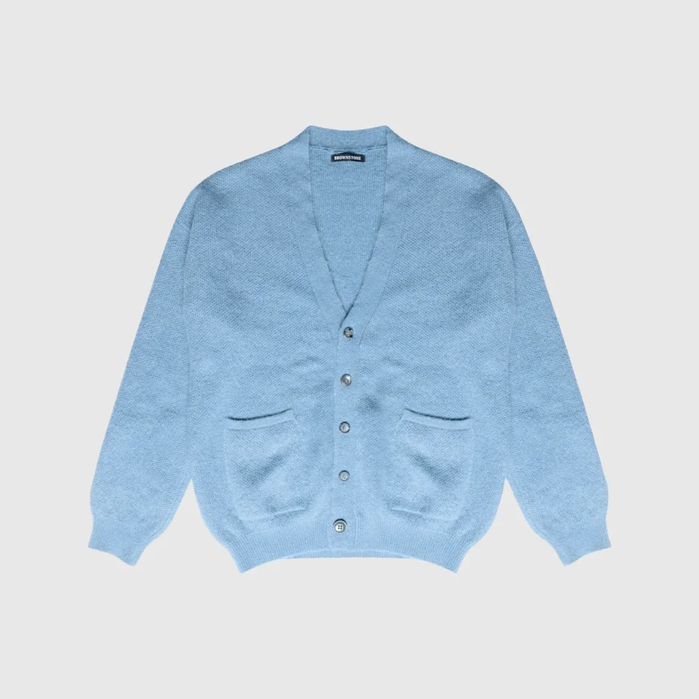 Patch Pocket Mohair Cardigan (SSENSE Exclusive) - Lab Blue