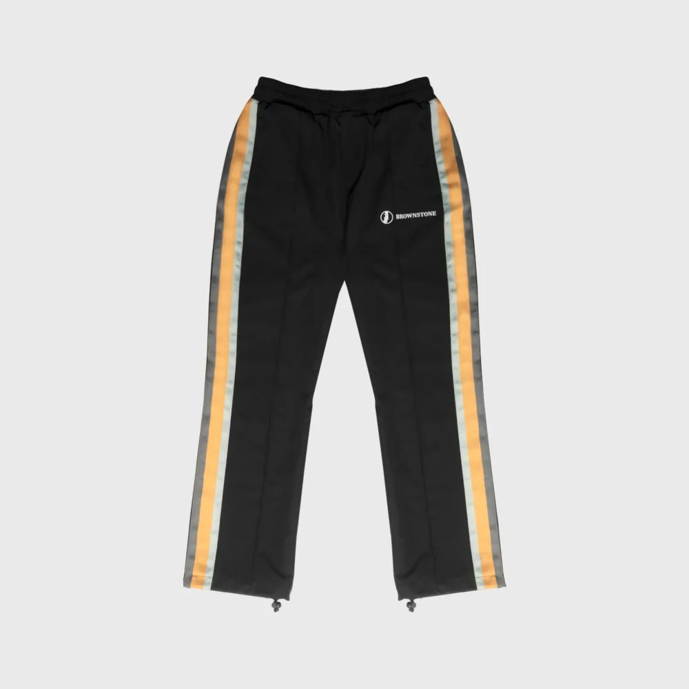 Pleated Track Pant - Black/Multi