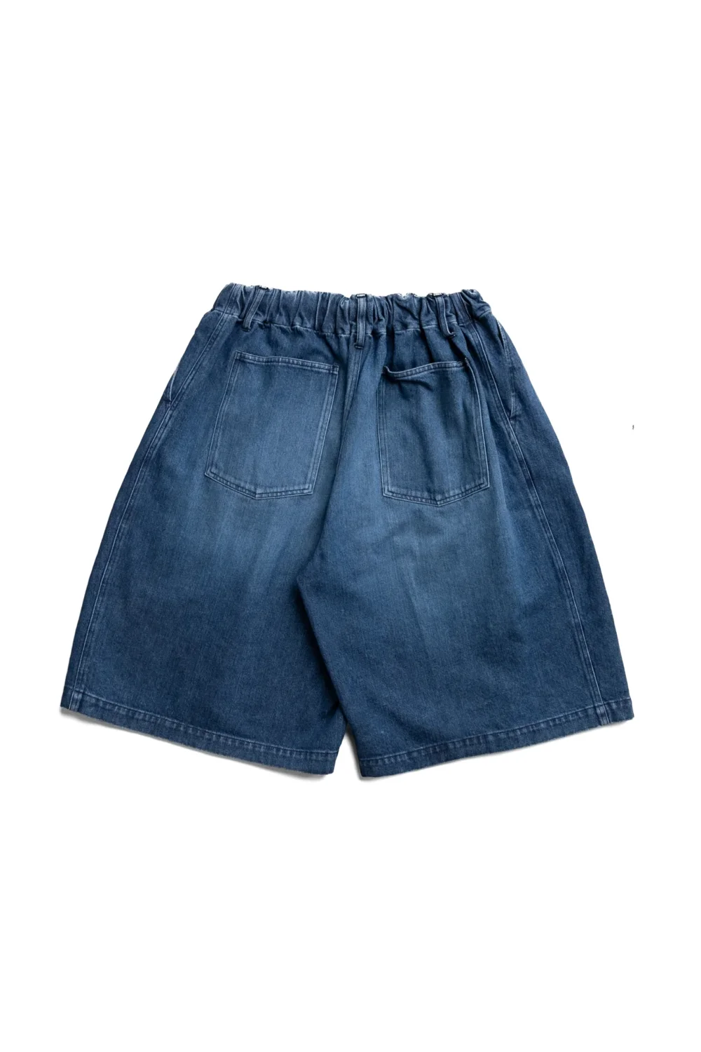 Circular Short Pants Denim Damaged - Indigo - 3
