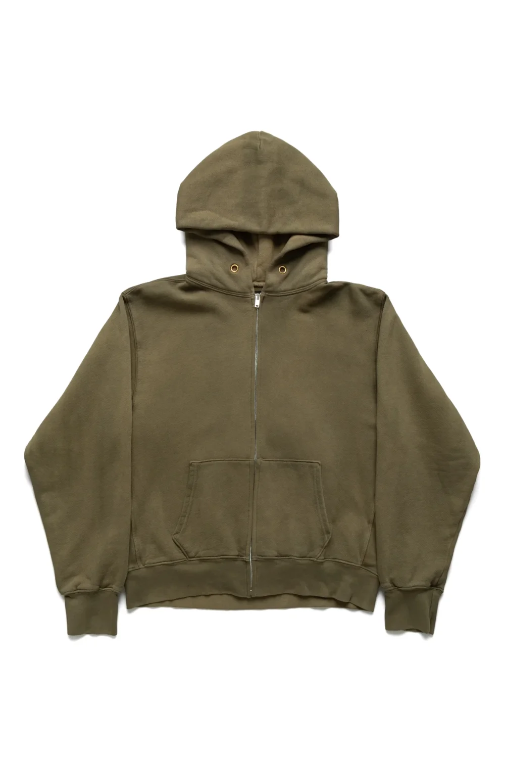 Cropped Zip Hoodie - Aloe Oil