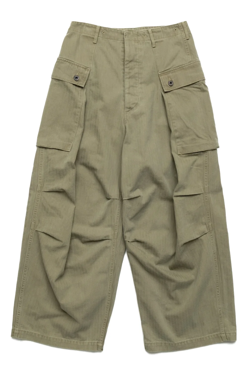 Herringbone JUMBO MONKEY Pants - Khaki