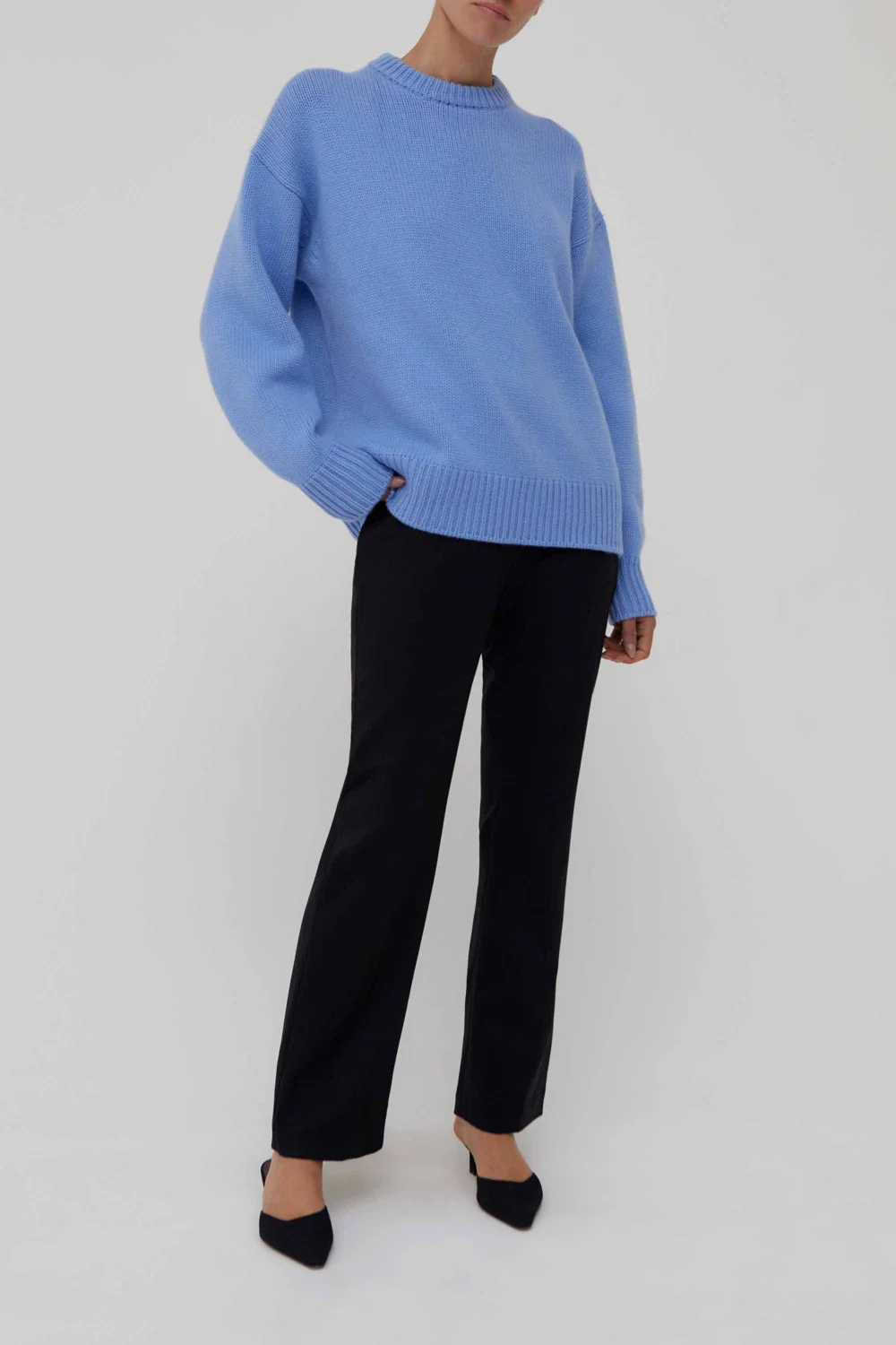 Ursa Cashmere Sweater in Light Blue