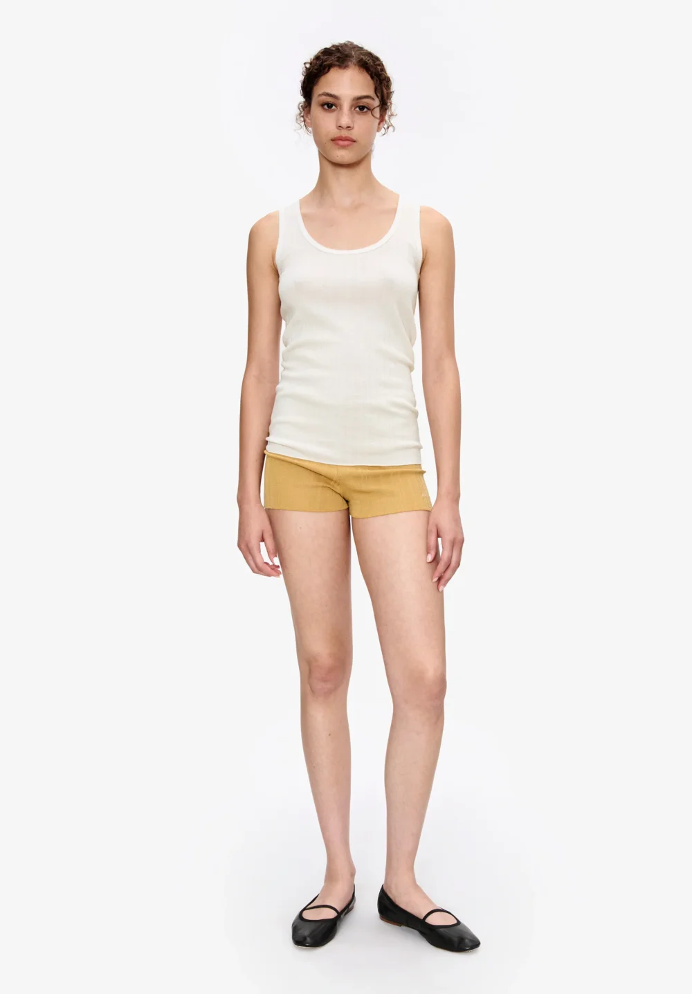 Fitted Lisle thread tank top