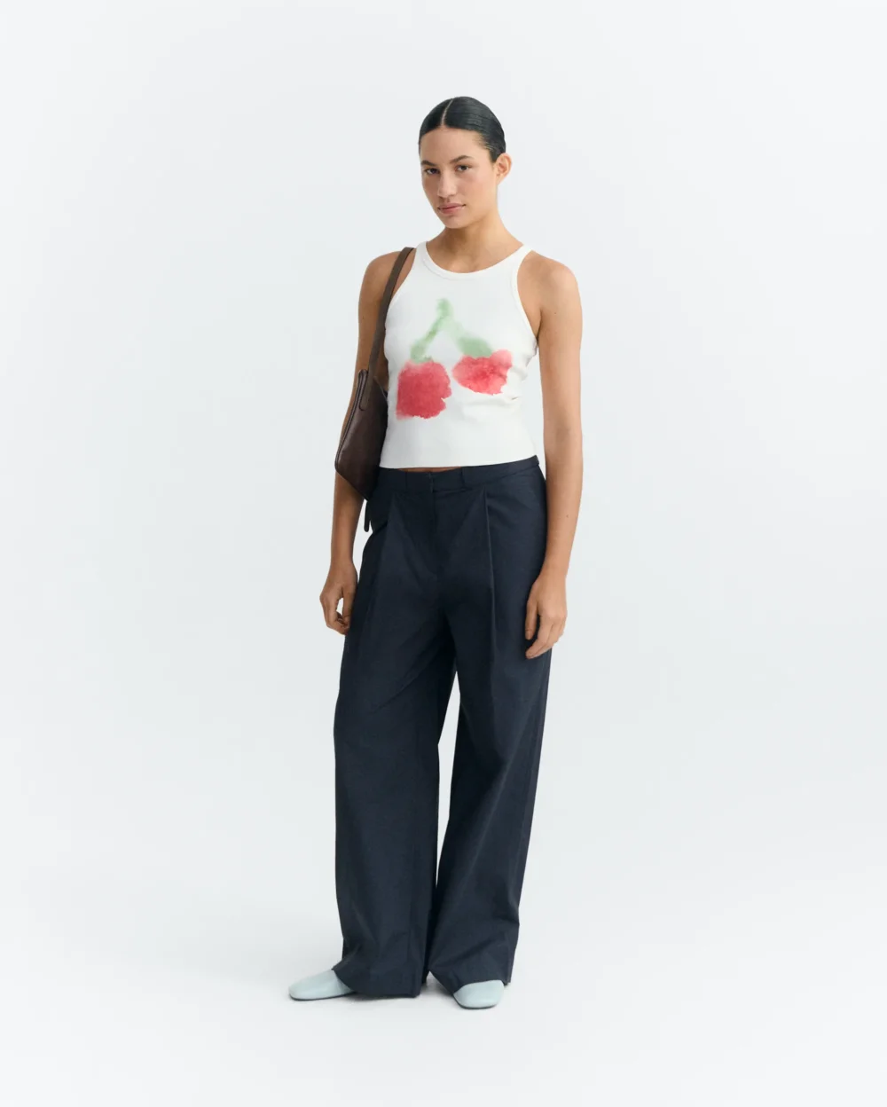 Top halter blurry cherry Harriet