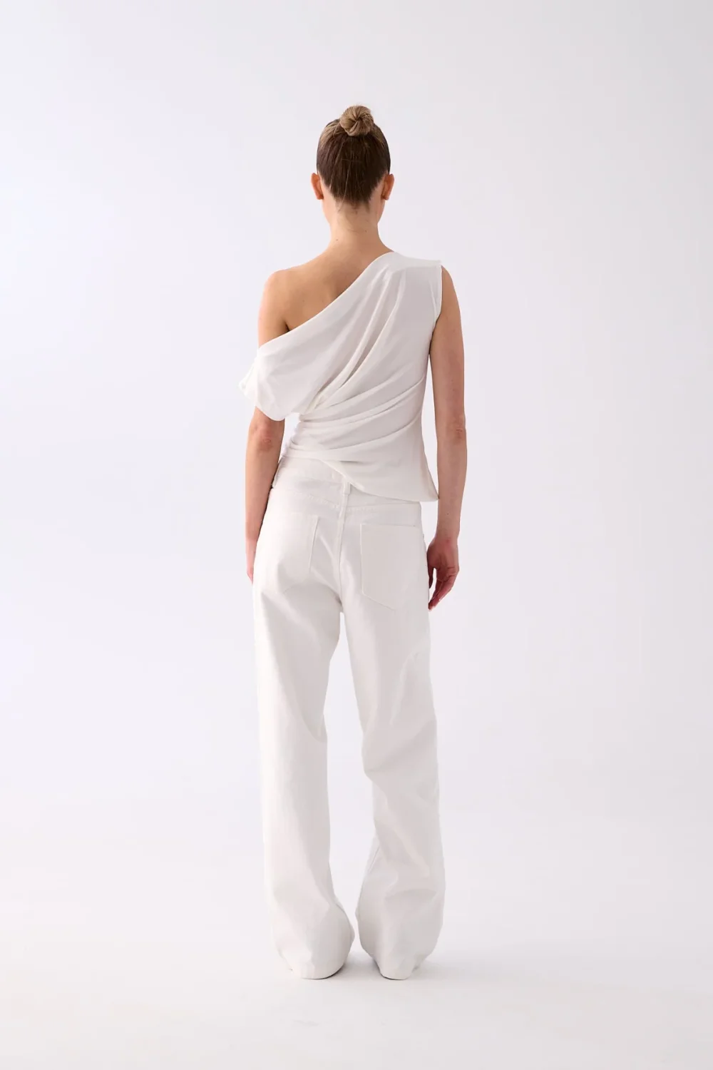 Rina Drape Top - White - 5