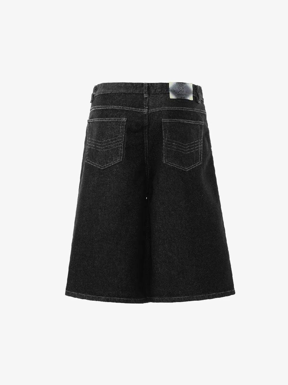 Asymmetric Multi-Button Denim Jorts - 4