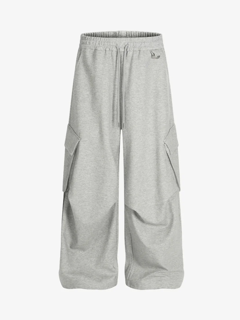 Wrinkled Detail Multi-Pocket Cargo Sweatpants