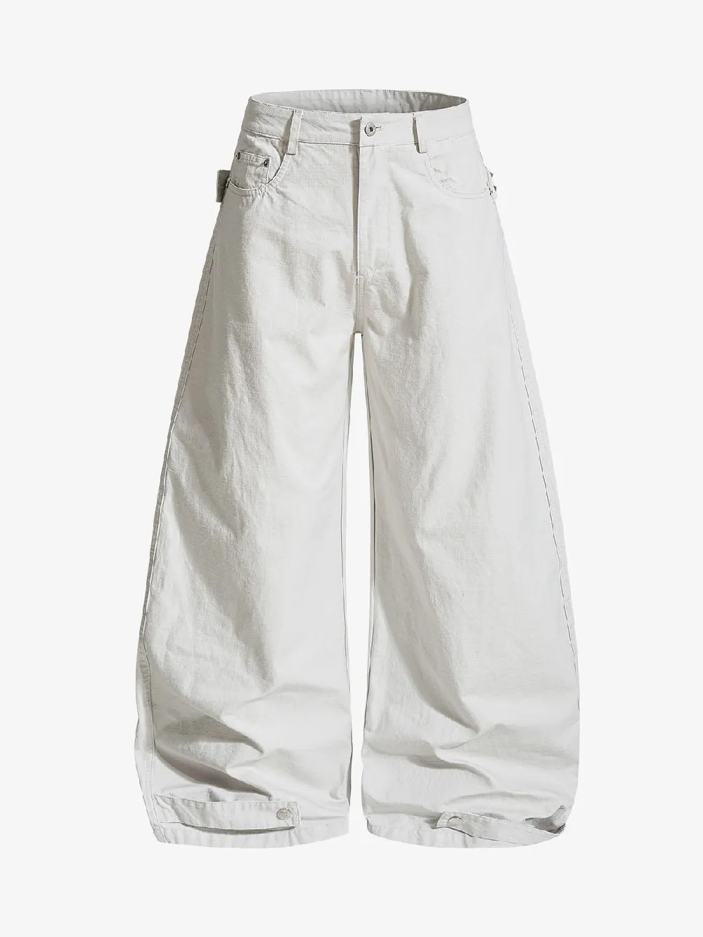 Detachable Back Panel Riveted Pants