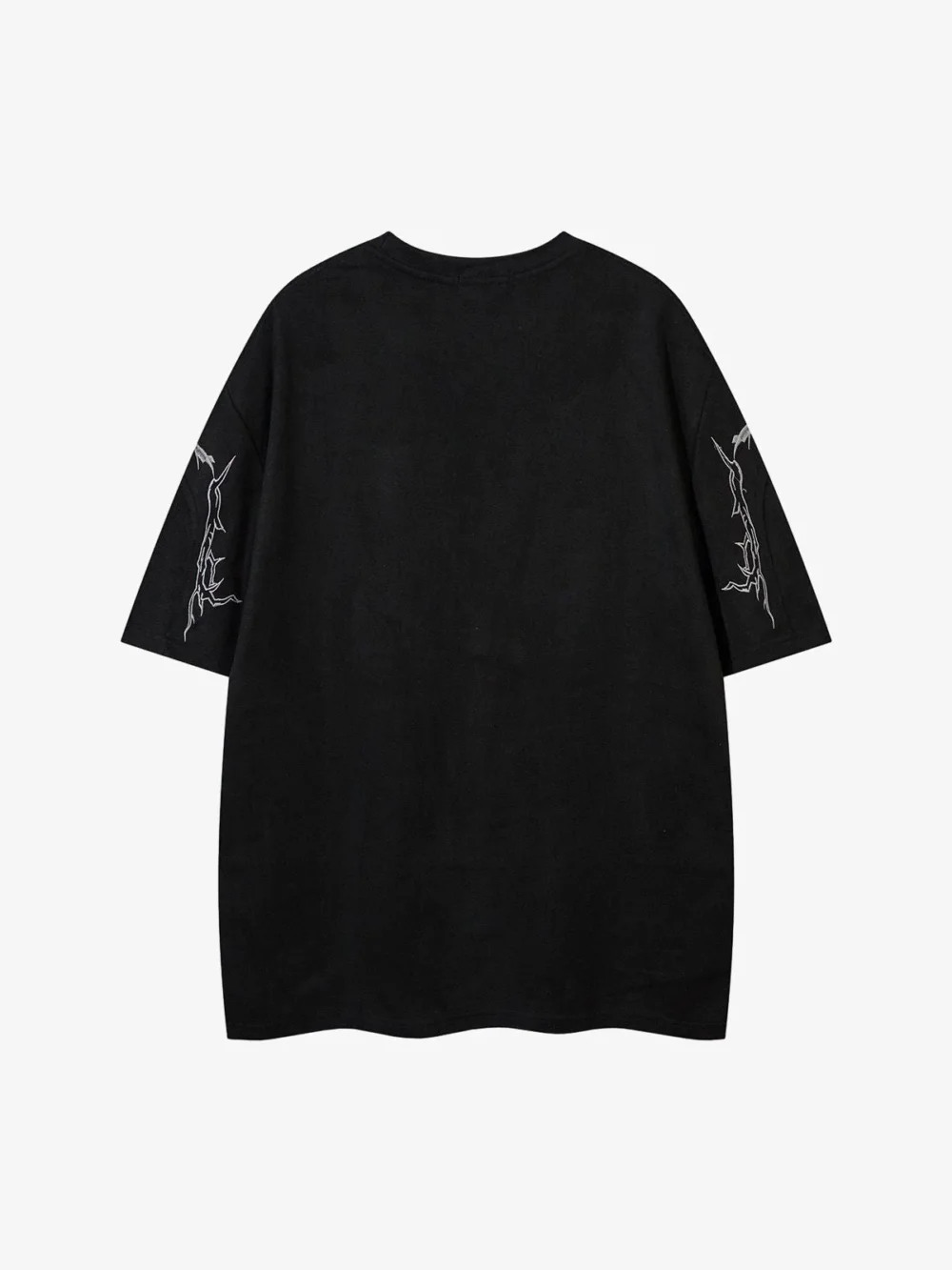 Thorn Embroidery Suede T-Shirt - 5