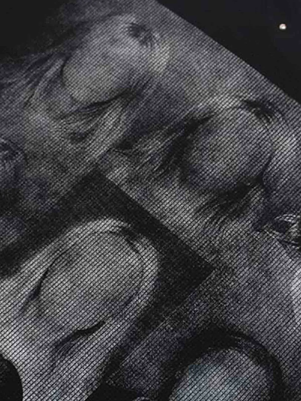 Faceless Portrait Waffle Knit T-Shirt - 5