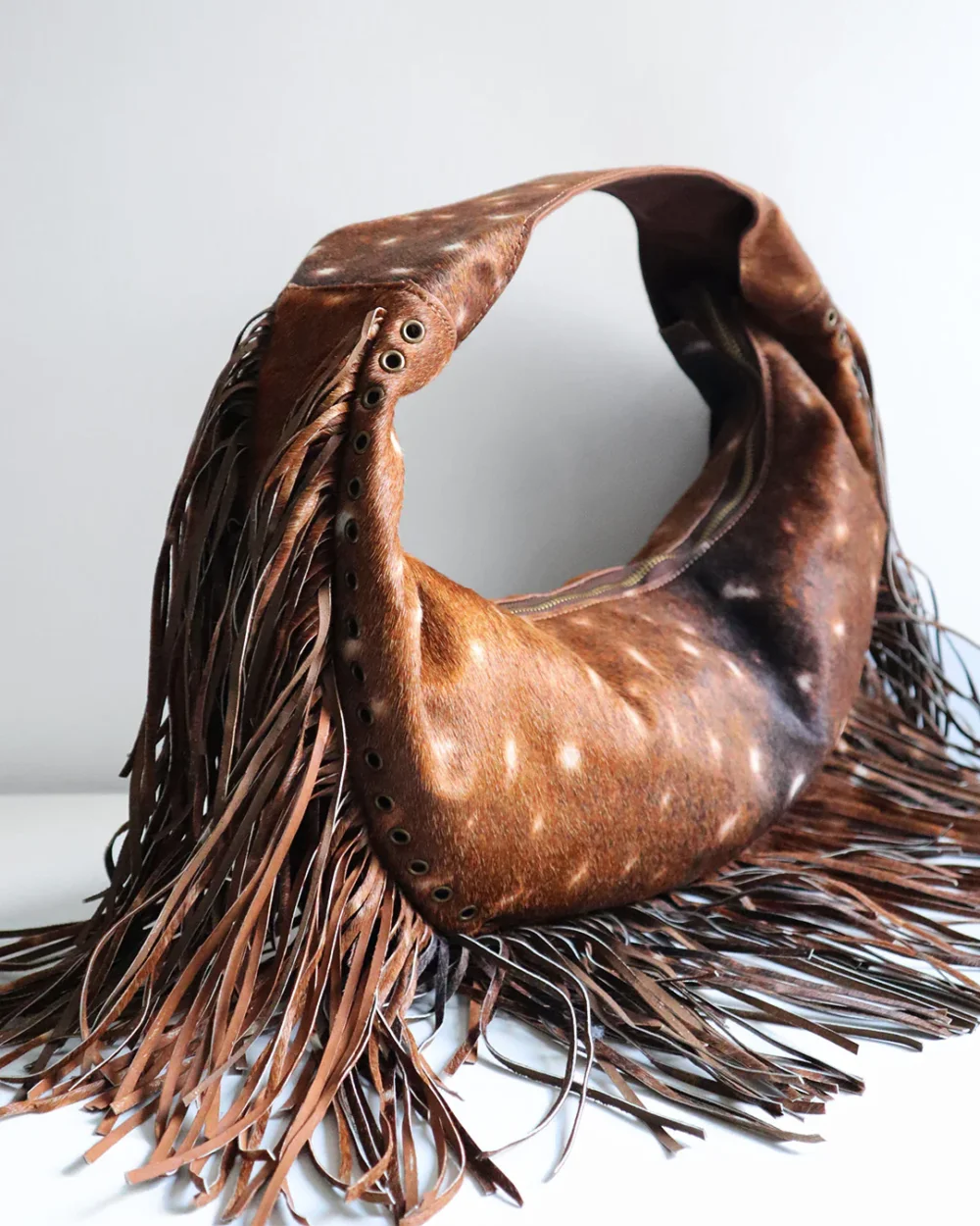LEATHER TASSEL BAG BAMBI - 3