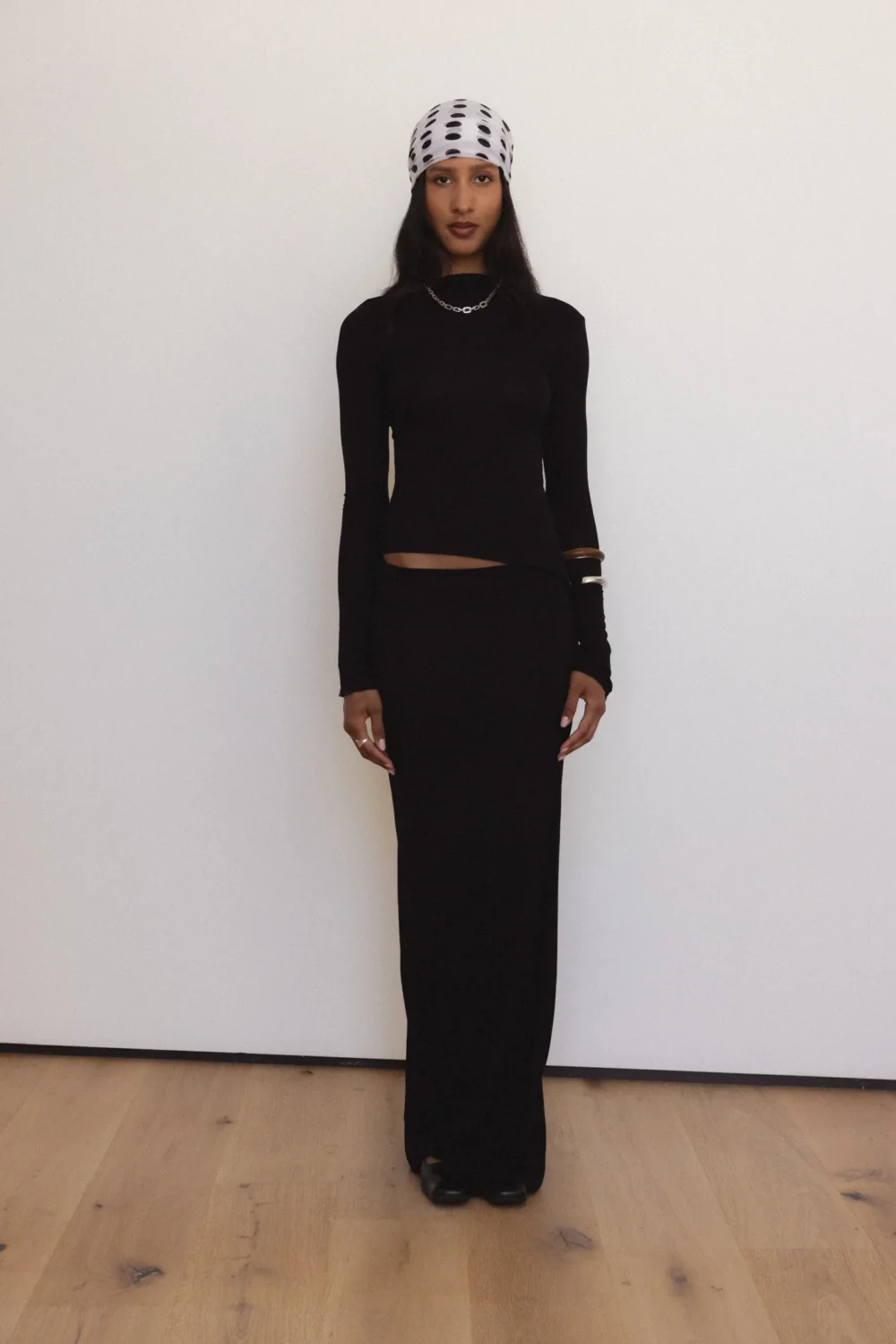 Demeter Maxi Skirt in Midnight