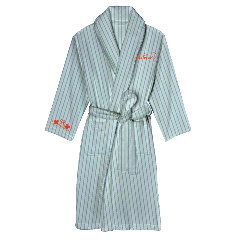 Wishbone Blue Striped Robe